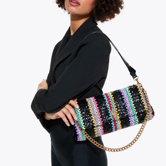 NWOT Kurt Geiger Kensington sequin shoulder crossbody handbag GORGEOUS! - Picture 9 of 11